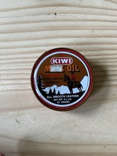 Vintage KIWI Mink Oil Silicone Lanolin Leather Conditioner 3-1/3 oz USA 3/4 Full