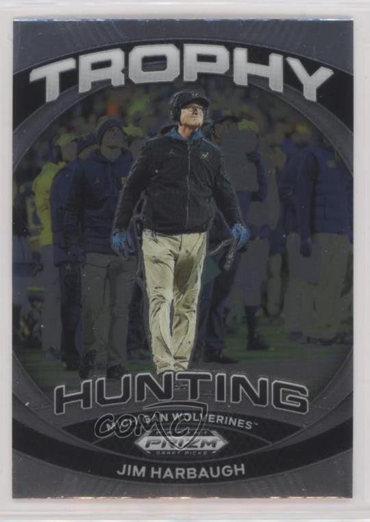 2024 Panini Prizm Draft Picks Trophy Hunting Jim Harbaugh #TH-JHH