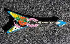 Hard Rock Cafe Pin 3rd Y-Me Breast Cancer Flying V Guitar PROTOTYPE 5/5 Chicago