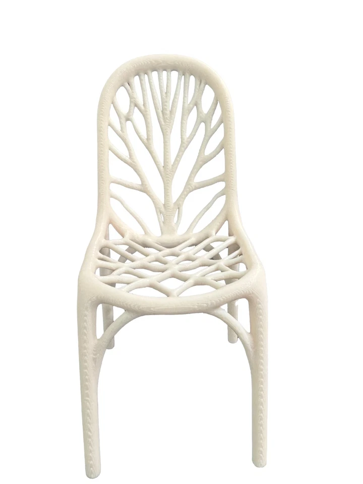 Silla Mueble Muñeca Escala 1/6 Para Casa de Muñecas Barbie - Impresión 3D - Color Crema Foto 3 de 4