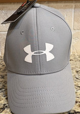 NWT Under Armour Storm 1 Stretch Fit Hat Unisex Youth SIZE S/M LIGHT GRAY FITTED