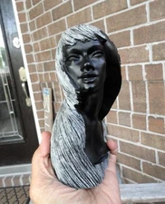 vintage Frank Schirman LAKA Black Coral 7 ⅜” Sculpture Hawaiian Beauty