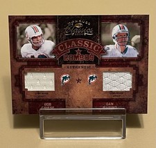 2004 DONRUSS CLASSICS CLASSIC COMBOS DAN MARINO & BOB GRIESE WORN JERSEYS #CC-32