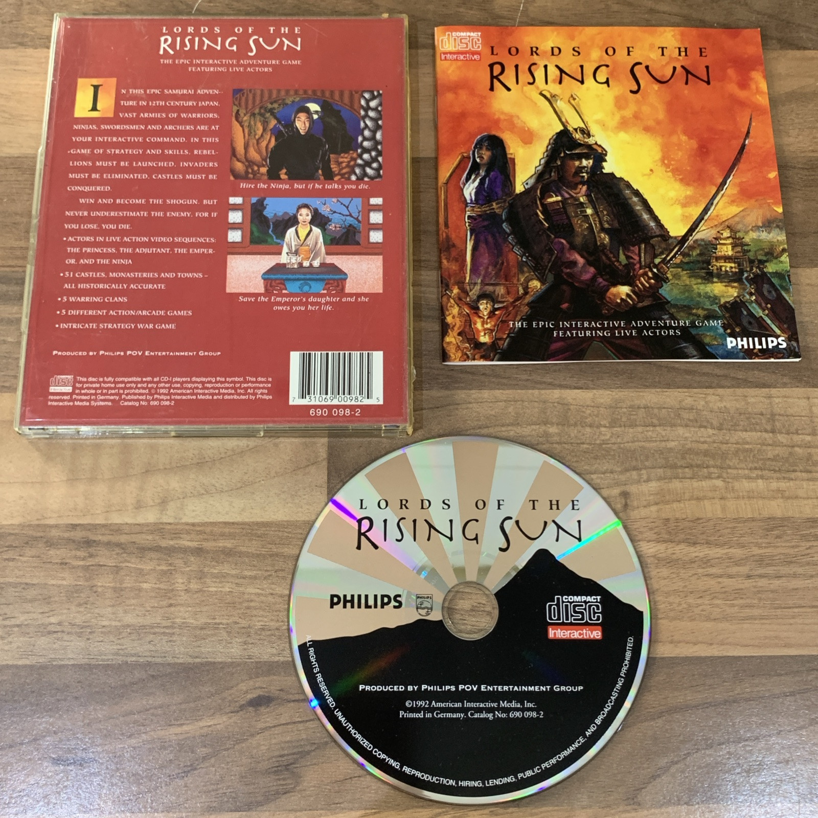 Lords Of The Rising Sun Vintage CDI cd-i Game 1992 - Complete inc Disc & Manual