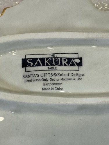 The Sakura Table Santa Clause Small Dish Christmas Decor Earthenware 6.5x4 - Picture 4 of 7