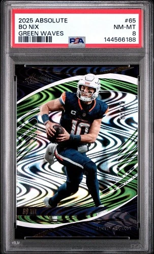 2025 Absolute Bo Nix Green Waves /60 Psa 8