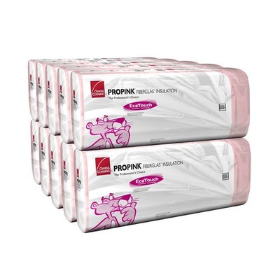 Owens Corning 480 SQFT 10 bags of R49 Unfaced 24 x 48 Fiberglass Fits 2x12