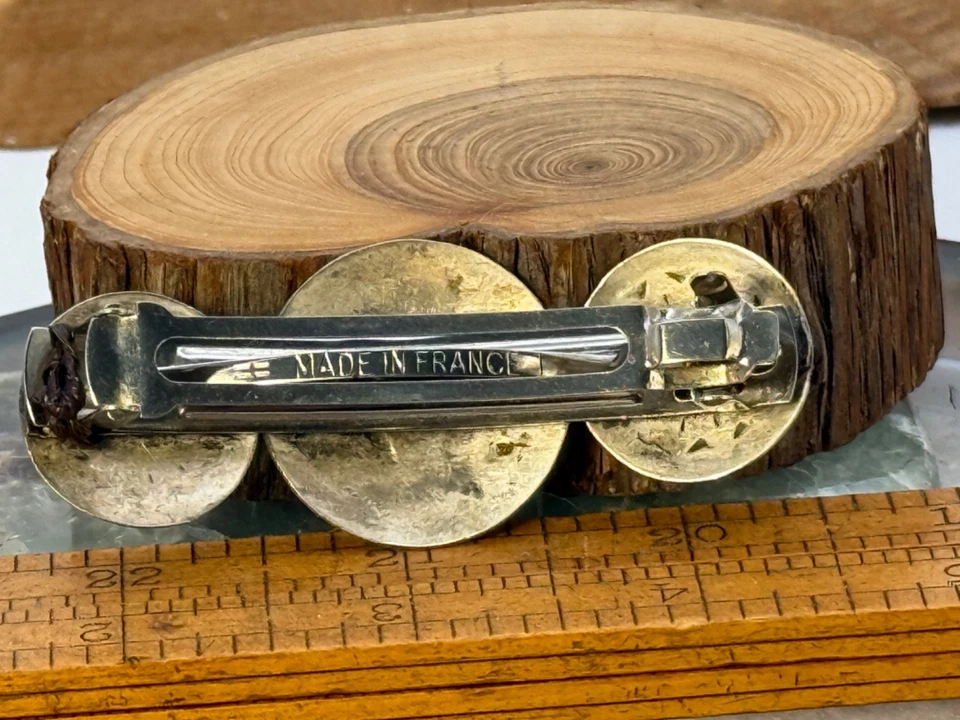 De colección Navajo Nativo Estampado Concho Plata Esterlina Bareta/Clip para el Pelo--2272.25 Foto 4 de 4