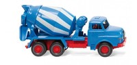 Wiking 68208 Betonmischer Man, Blau-Weiß, 1:87, H0