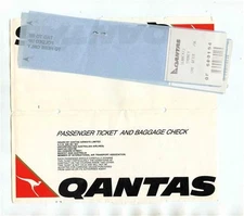 QANTAS Airlines Passenger Ticket and Baggage Check & Luggage Tickets 