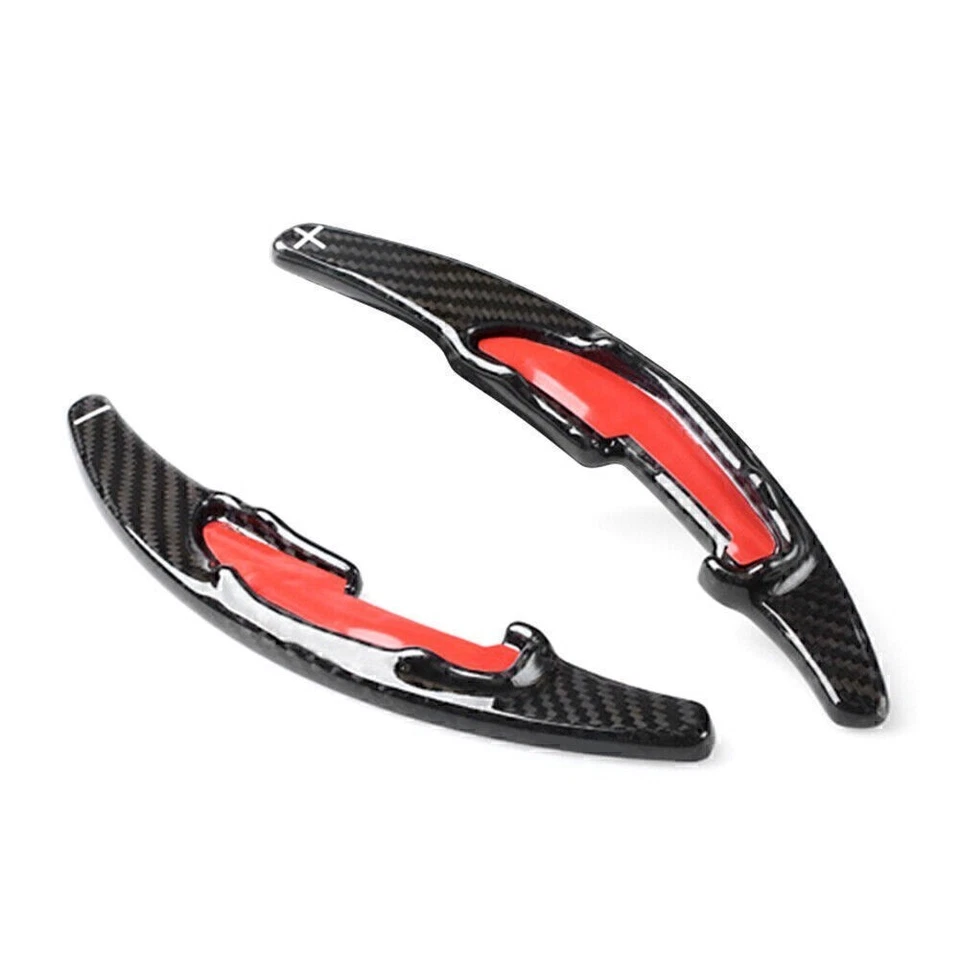 Carbon Fiber Paddle Steering Wheel Shifter Extensions Fit BMW M2 M3 M4 M5 M6 X5M - Image 4 of 4