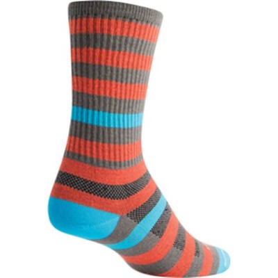 SockGuy Crew Metro Socks - 6 inch, Orange/Gray, Large/X-Large CRMETRO L