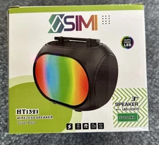 Simi Bluetooth Speaker 3" Speaker With Colorful Led Light, Rechargeable 