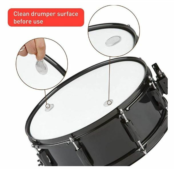 6 piece set drum dampening gel mutes for snare tom overtones muffles
