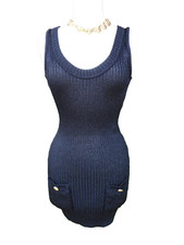 NWT $79 Ravencore Naturecore Barbiecore BEBE Black Knit Sweater Bodycon Dress M