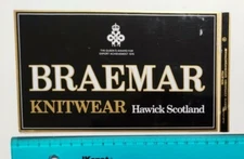 BRAEMAR KNITWEAR HAWICK SCOTLAND STICKER STICKER 80s ORIGINAL