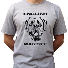 English Mastiff - grey t shirt top tee dog design - mens sizes