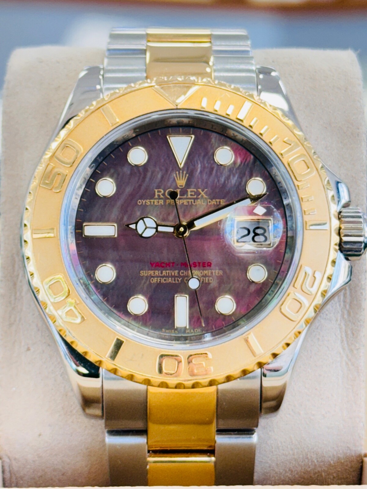 Rolex Yacht-Master 40mm 16623 FACTORY Tahitian Mother of Pearl Steel /Gold B/PPR - Image 3