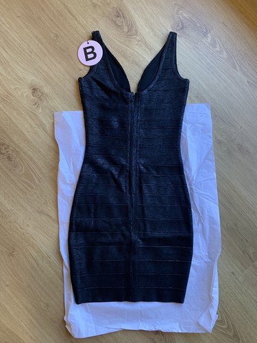 Gorgeous Black Foil Bandage Dress Bodycon - Picture 2 of 2