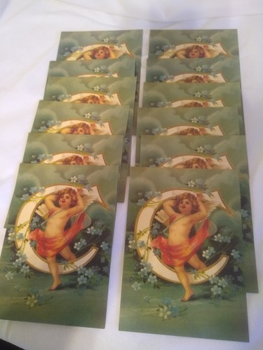 Lot Clapsaddle C Letter Forget Me Not Alphabet Victorian Cherub Angel Postcard - Picture 1 of 3