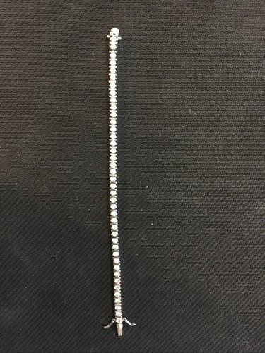 "Pulsera de tenis de 7,5"" de plata de ley 925 de una fila de diamantes helados 5 mm 13 g" - Imagen 2 de 6