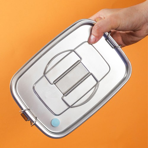 Stainless Steel Food Container Single/Double Layer Bento Picnic Lunch Box Case - Picture 9 of 13