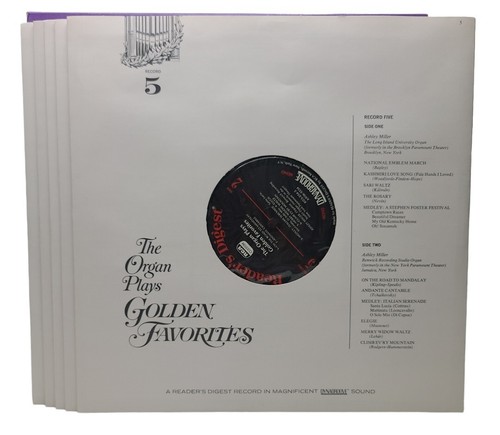 The Organ Plays Golden Favorites 5LP Vinyl Box Set 1972 Readers Digest EXCELLENT - Picture 4 of 5