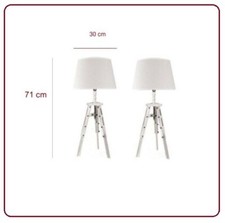 2 lampade comodino bianco abatjour terra tavolo piantana scrivania lume abat jou