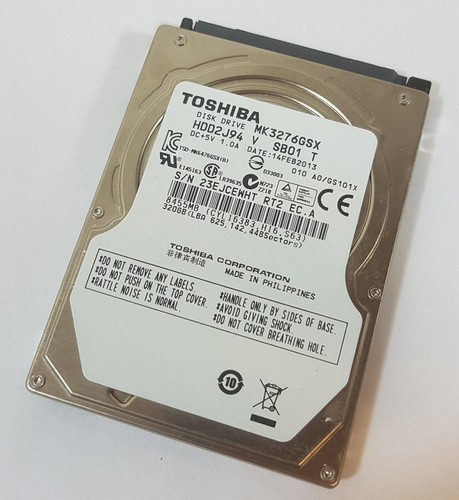 320GB Toshiba MK3276GSX SATA 2,5" Notebook Festplatte