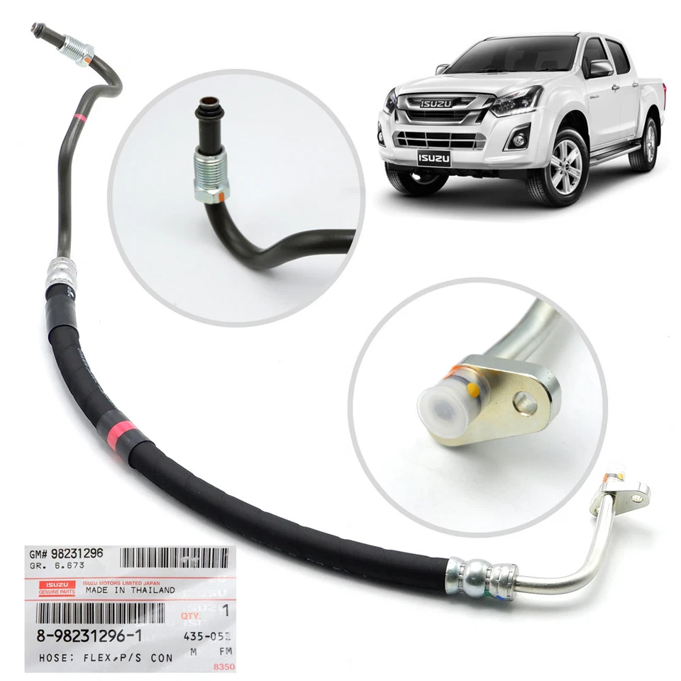 Genuine Black Pipe Hoses Oil Power Input Fits Isuzu D-Max Holden Rodeo 2012 2018 - image 3 of 4