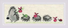 Riolis Counted Cross Stitch Kit Hedgehogs R1711