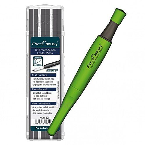 Pica-Big Dry® 1 x Marker + 12 Refills 10H Graphite 6055 Concrete / Stone - Picture 1 of 1