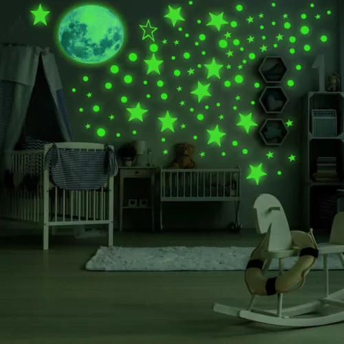 435PCS Star Wall Sticker Glow In The Dark Luminous Kids Bedroom Home Decal - Picture 3 of 18