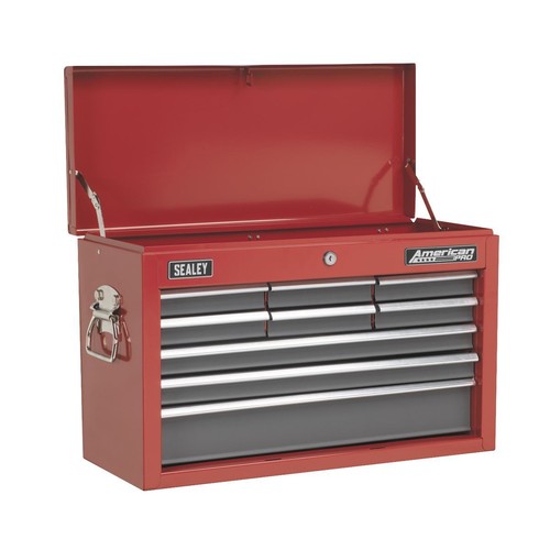 Sealey American PRO&reg; Topchest 9 Drawer - Red/Grey AP22509BB - Picture 1 of 1
