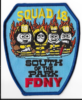 New York Fire Department (FDNY) Squad 18 ''South of the Park'' Patch V1