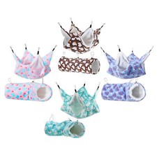 2x Hanging Hamster Toys Ferret Rat Cage Accessories Toy Hammock Double Layer