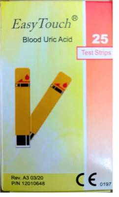 Easy Touch Uric Acid Level 25 Test Strips per Box Original Item Brand