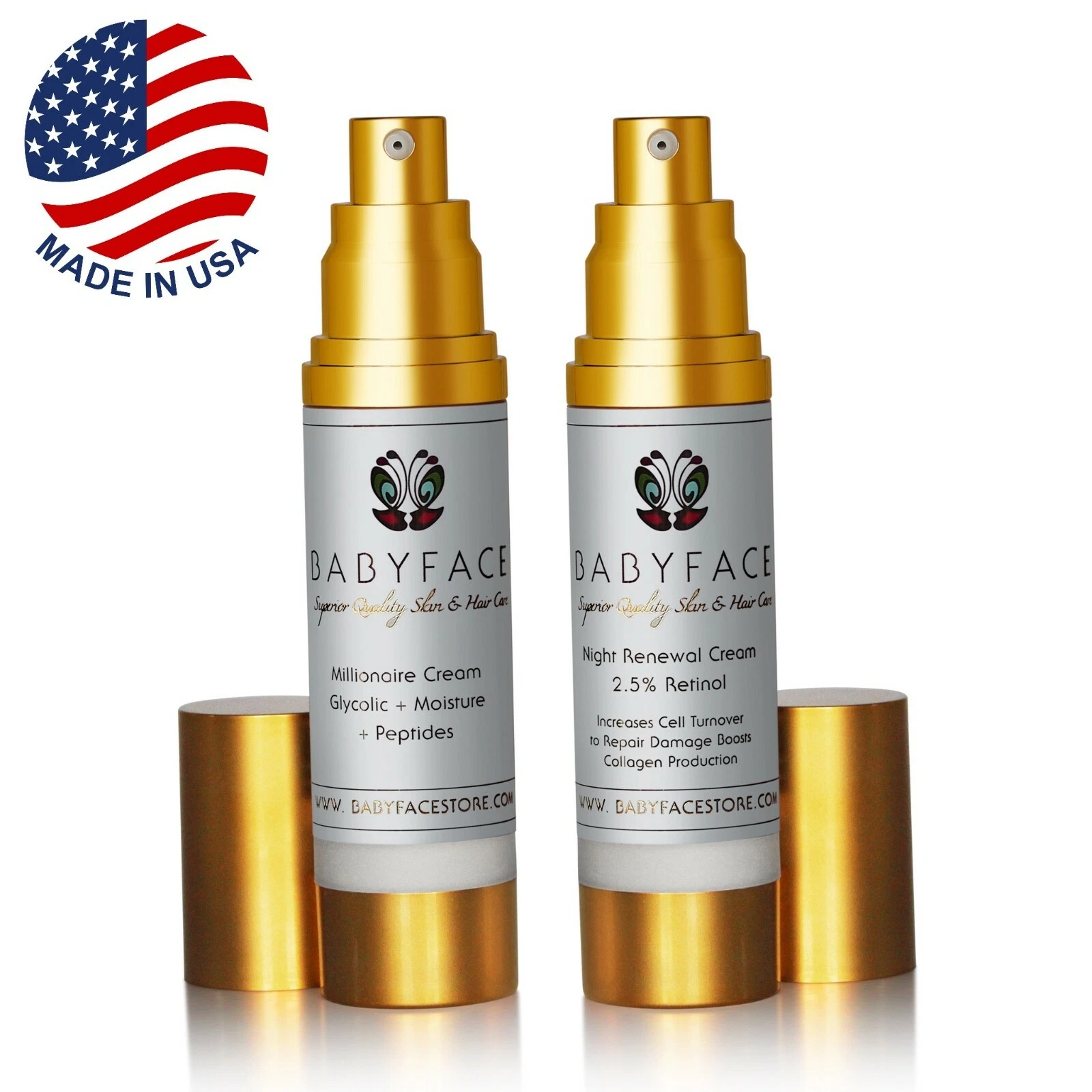 Babyface Night Renewal Cream & Millionaire Cream (2-pc Set)