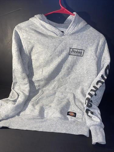 Dickies Grey Hoodie Boys Large Pull Over Sweater Workwear