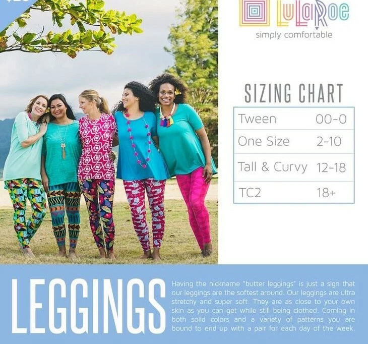 TC2 Lularoe Leggings Azul Textura Denim Talla 18+ NUEVO 493016 Foto 2 de 3