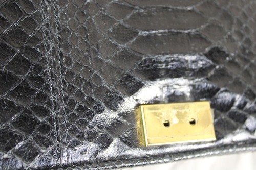 3 Vintage Ladies Handbag from Leather - 1x DEY - Black+White - 1317 Size 189 - Picture 8 of 12
