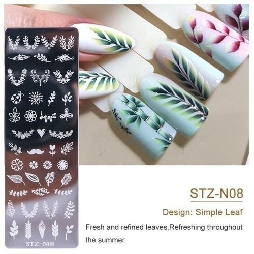 Nail Art Transfer Stamper Stamping Plate Kit Scraper Clear Silicone Jelly Head - Picture 13 of 15