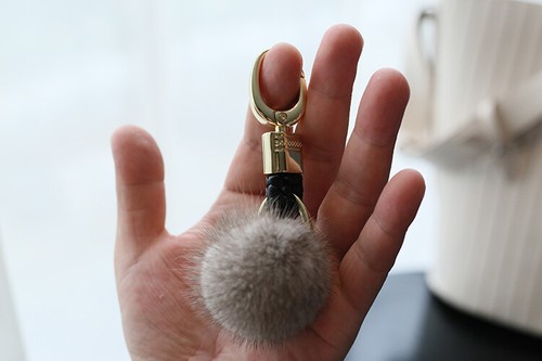 5 cm Adorable Bola de Piel de Visón Real Bolso Pompompom Dije Llavero Coche Accesorios para Teléfono - Imagen 14 de 26
