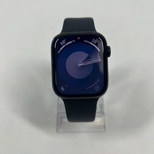 GPS Only Apple Watch Series 9 45MM Midnight Aluminum Black Sport Band MRMD3LL/A