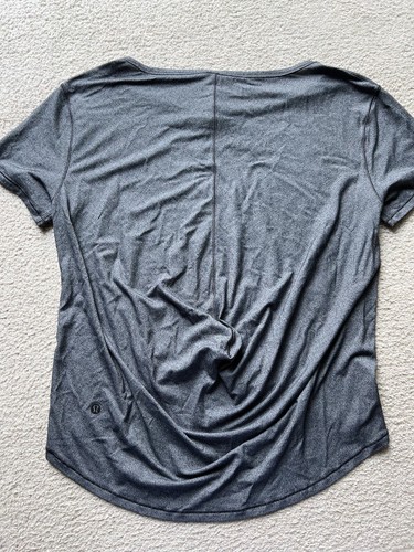 Lululemon Fall In Place Short Sleeve Heathered Black Gray Grey T-shirt Tee Top 6 - Picture 9 of 13
