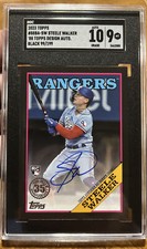 2023 Topps Series 1 STEELE WALKER RC 1988 Throwback Auto Black 99/199 SGC 10/9