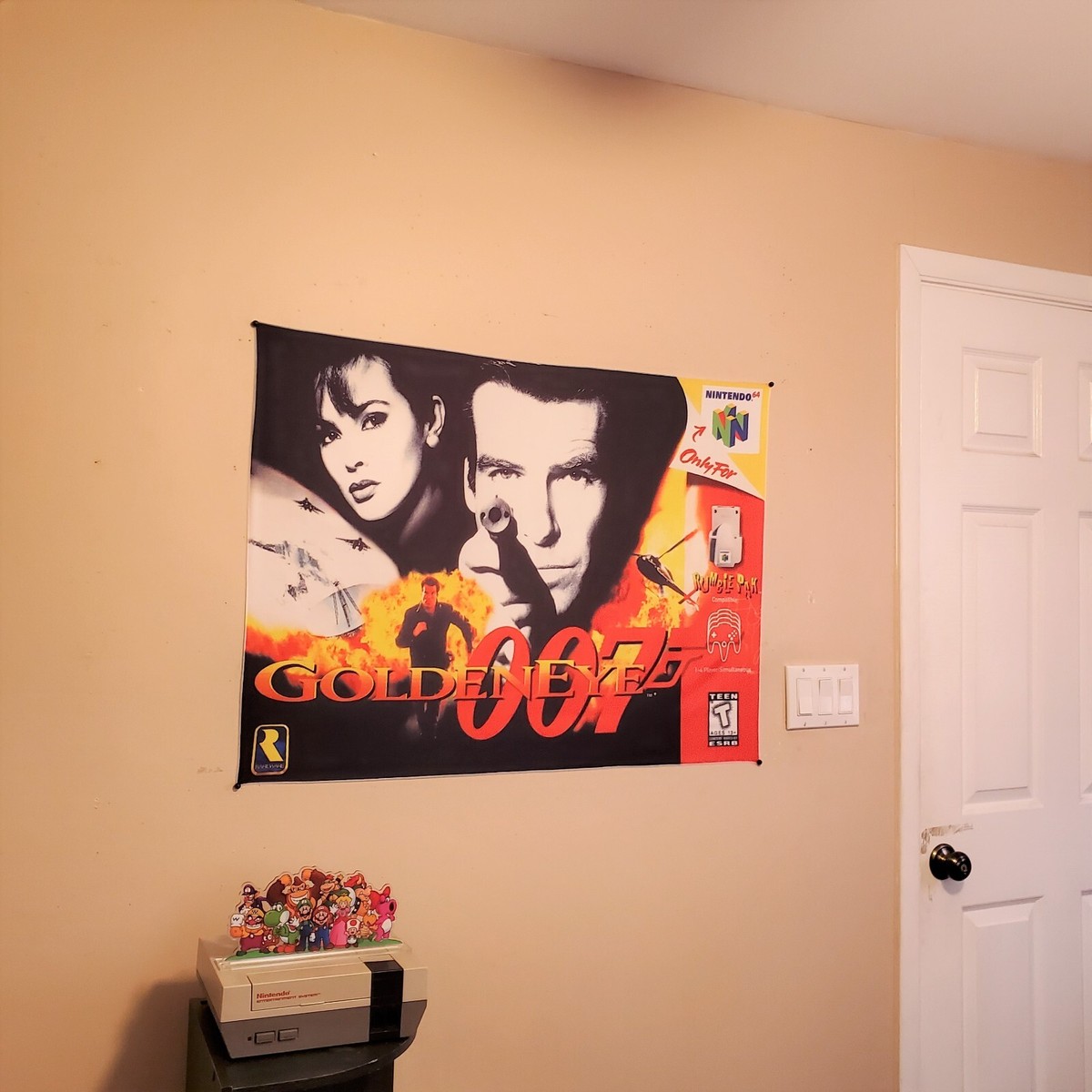 GoldenEye 007 2x3 foot tapestry / Nintendo 64 banner wall flag N64