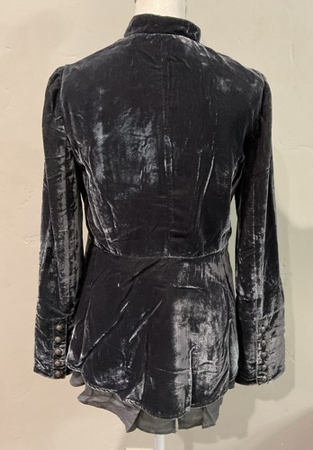 Free People Velvet Faye Military Jacket Ebony (Grey) Women’s Sz S NWT $228 - Picture 8 of 12