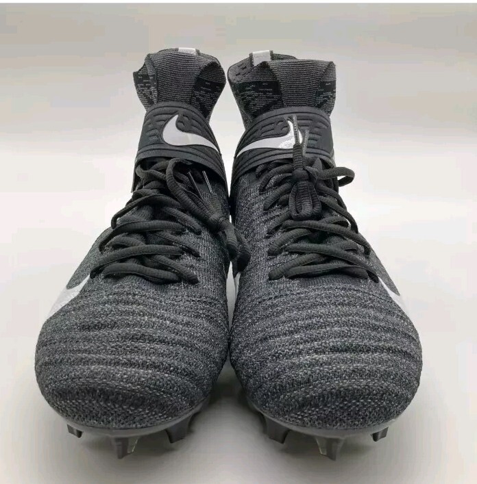 Nike Men's 14 Alpha Menace Elite 2 Flyknit Football Cleats Black