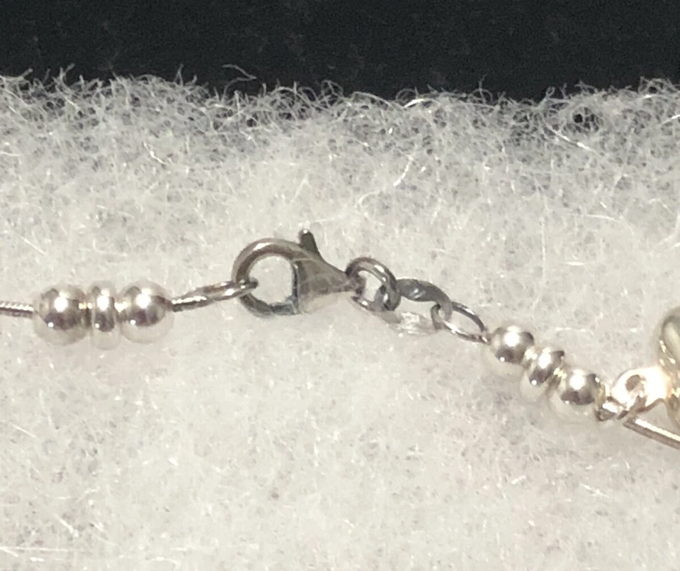 SILPADA 925 Sterling Silver Puffy Heart Bead 15in Necklace N1484  - Image 4 of 4